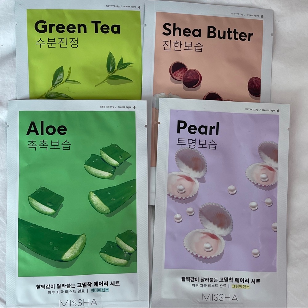 MISSHA- korean facial mask 4pcs